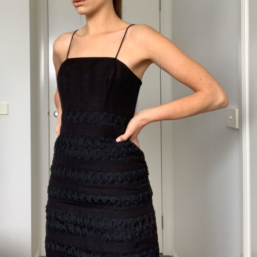 C/MEO LBD MINI DRESS BLACK